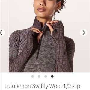 Lululemon Swifty Wool 1/2 zip